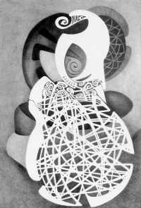 Vaimanao  III - Dessin au graphite sur papier  grain - 102 x 70 cm